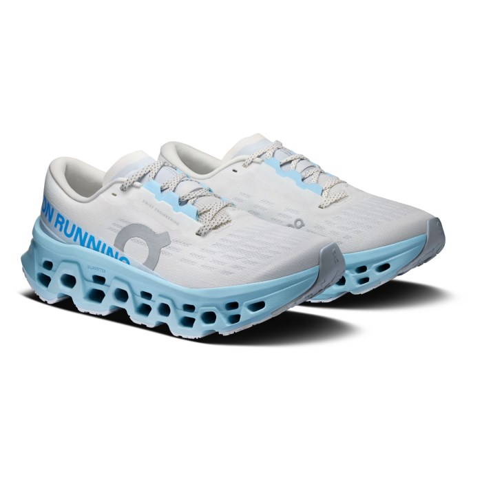 On Cloudmonster 3 - Womens Running Shoes - Ivory/Topaz - image 2