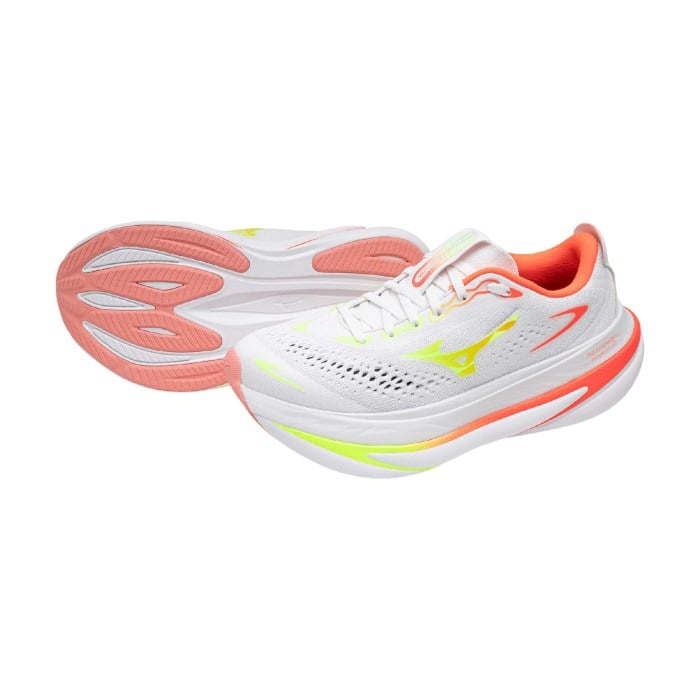 Mizuno Wave Sky Prime - Womens Running Shoes - GF White/Lime Pulp/Lava Orange - image 5