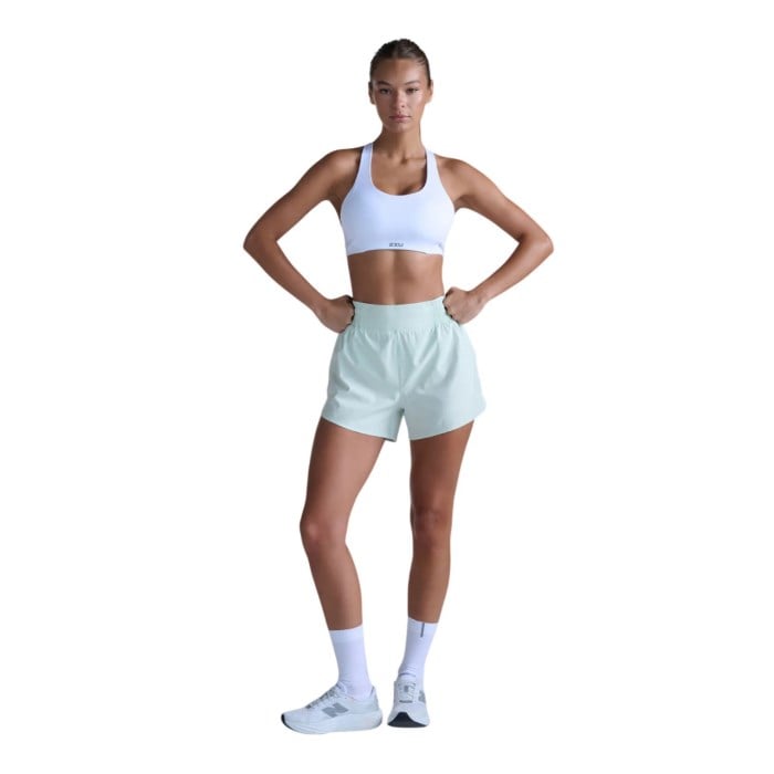 2XU Aero Hi-Rise 4 Inch Womens Shorts - Mint Dust/Mint Reflective