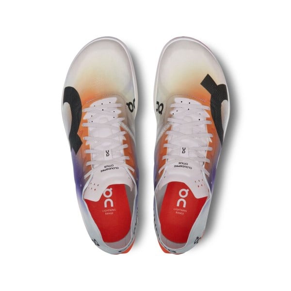 On CloudSpike Citius - Mens Mid Distance Track Running Spikes - White/Flame