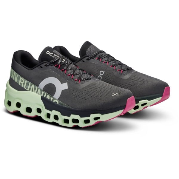 On Cloudmonster 2 - Womens Running Shoes - Asphalt/Lima