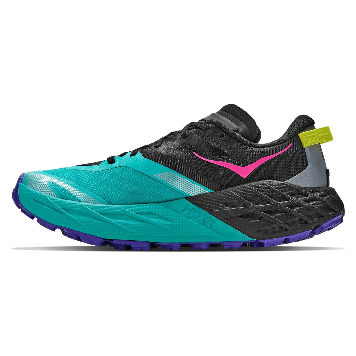 Hoka Speedgoat 7 - Womens Trail Running Shoes - Black/Electric Aqua - image 3