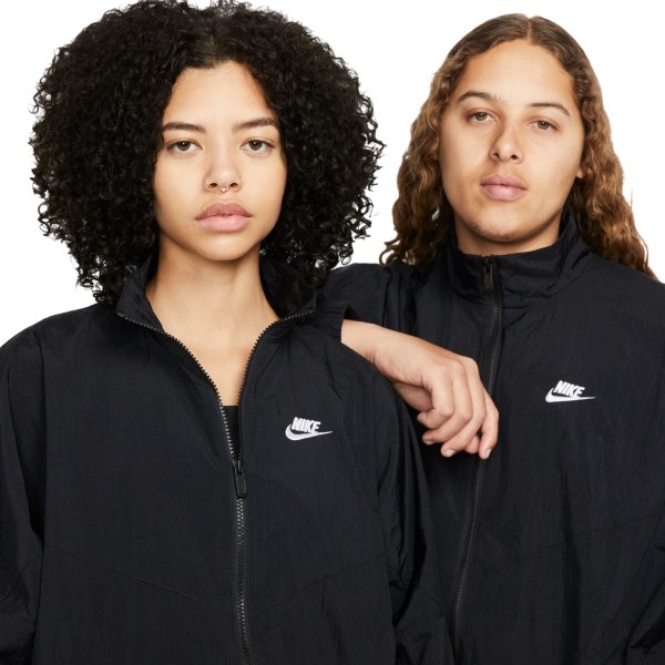 Nike Sportswear Essential Windrunner Woven Womens Jacket - Black/Black/White
