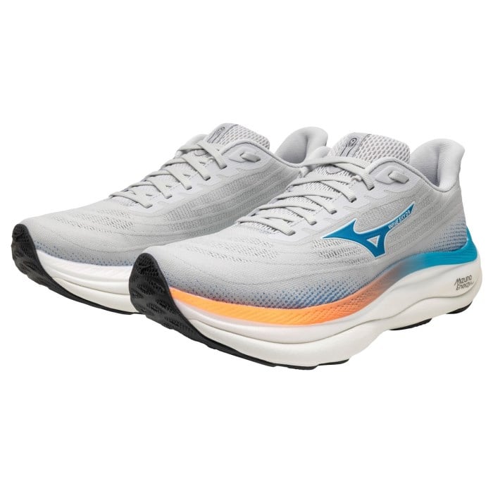 Mizuno Wave Sky 9 - Mens Running Shoes - Cloudscape/Blue Jewel/Lava Orange - image 8
