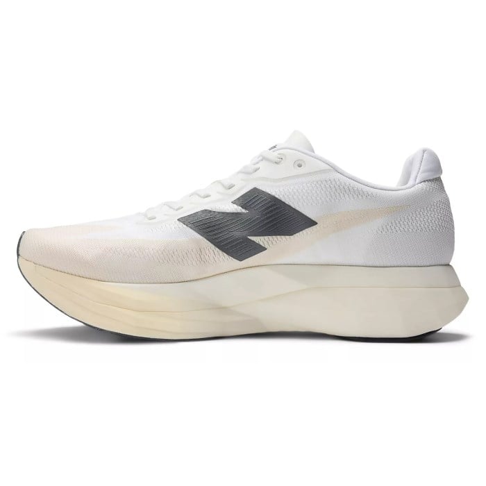 New Balance FuelCell Supercomp Elite v5 - Womens Racing Shoes - Linen/White/Gold Metallic