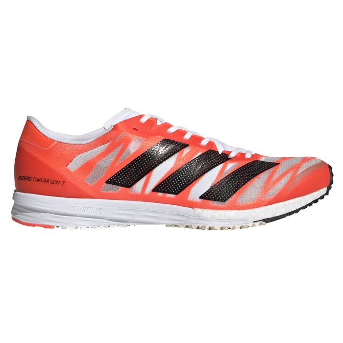 adidas Adizero Takumi Sen 7 - Mens Running Shoes - White/Core Black/Silver