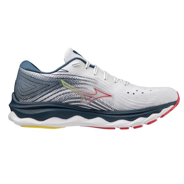 Mizuno Wave Sky 6 - Womens Running Shoes - White/Hibiscus/Buttercup