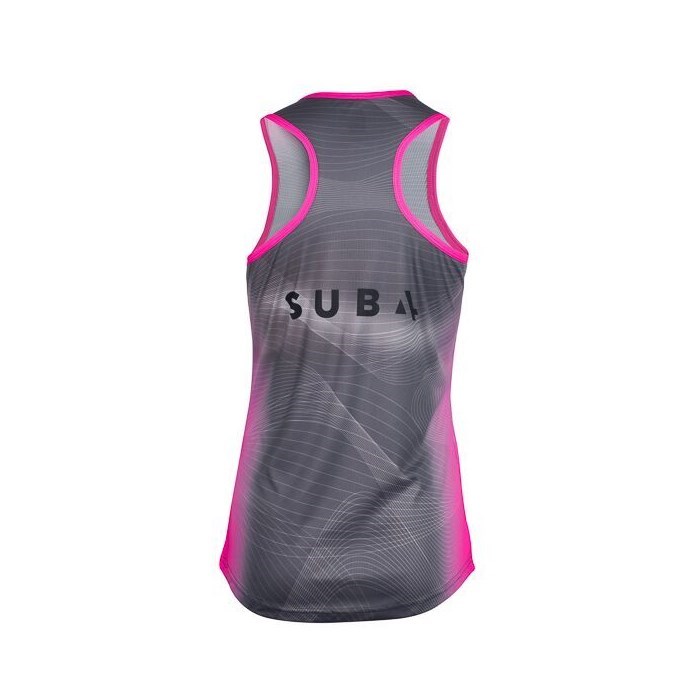 SUB4 Drylyte Pro Womens Racerback Singlet - Grey/Pink
