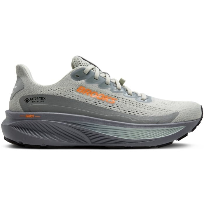 Brooks Ghost 17 GTX - Mens Waterproof Running Shoes - Smoke/Primer Grey