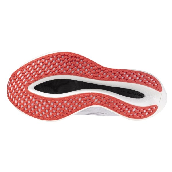 Mizuno Wave Rebellion Pro 2 - Womens Road Racing Shoes - White/Harbor Mist/Cayenne