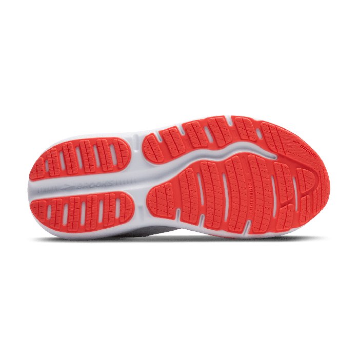 Brooks Ghost Max 2 - Womens Running Shoes - White/Hot Coral