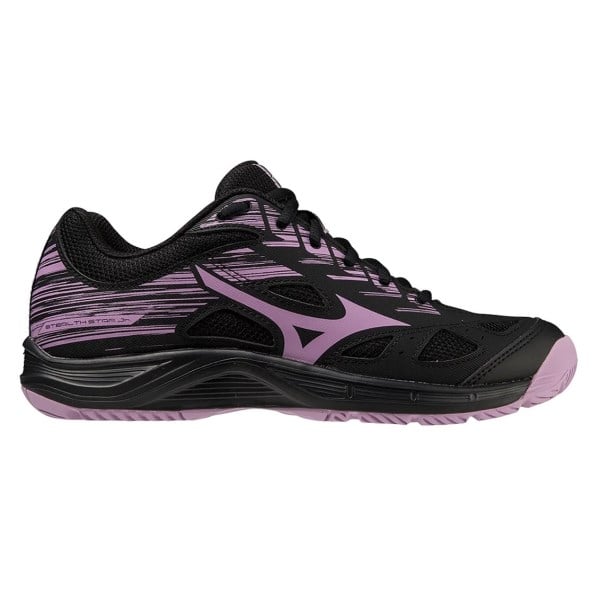 Mizuno Stealth Star - Kids Netball Shoes - Black/White/Lupine