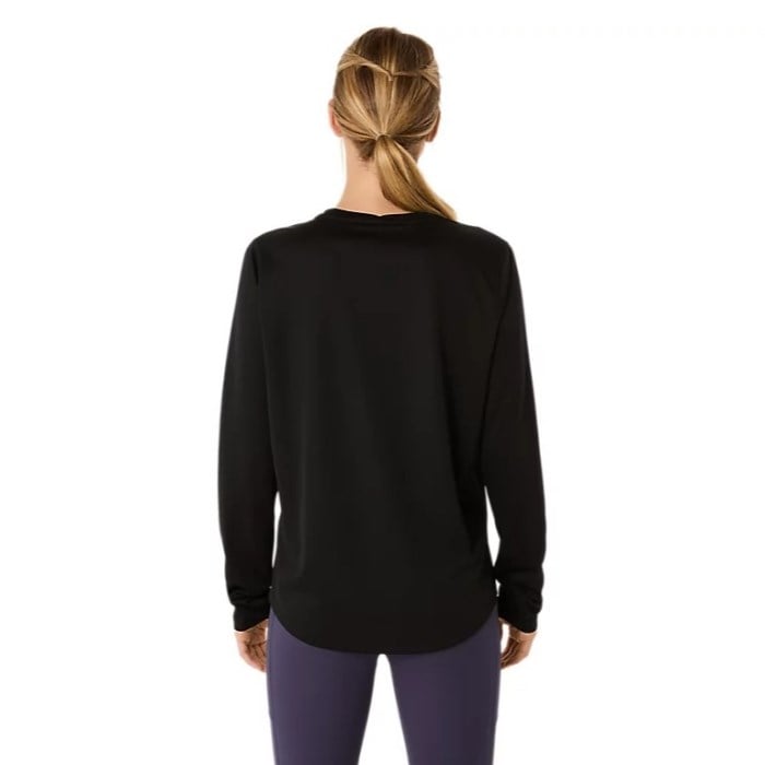 Asics Silver Womens Long Sleeve Running Top - Performance Black