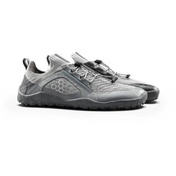 Vivobarefoot Primus Trail Knit FG - Mens Trail Running Shoes - Ultimate Grey
