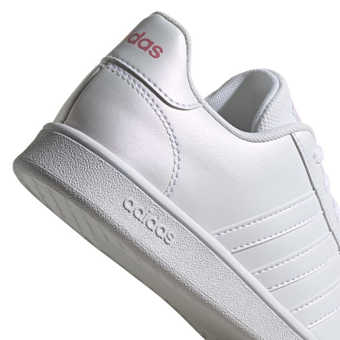 Adidas Grand Court - Kids Sneakers - White/Super Pop