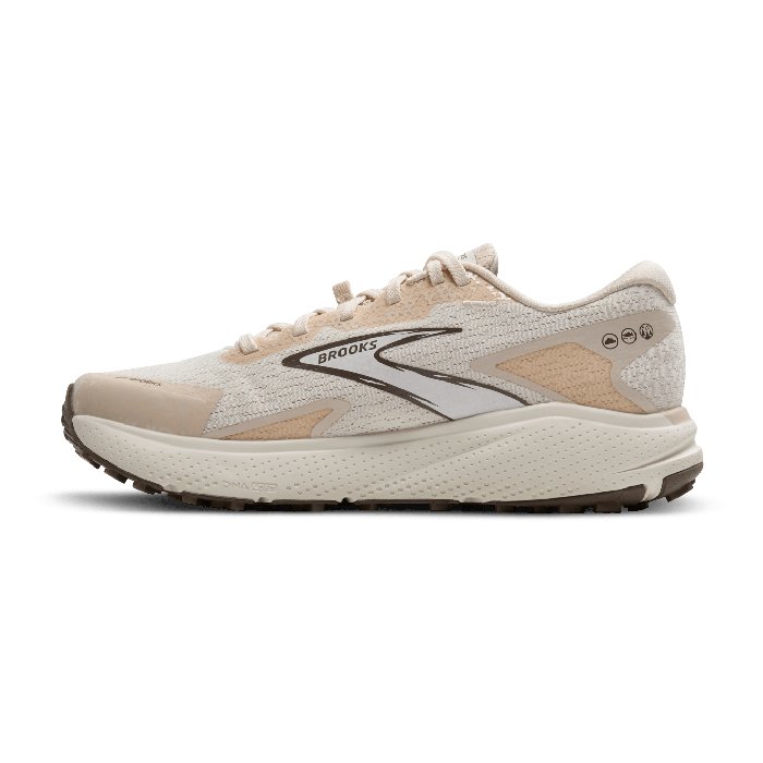 Brooks Divide 5 - Womens Trail Running Shoes - Coconut/Almond/Peach