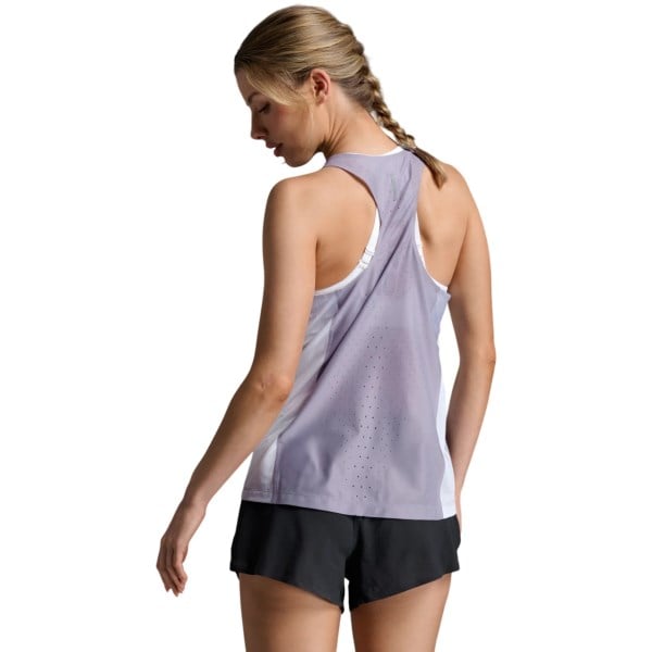 2XU Womens Light Speed React Singlet - Glass Gradient Lilac/Silver Reflective