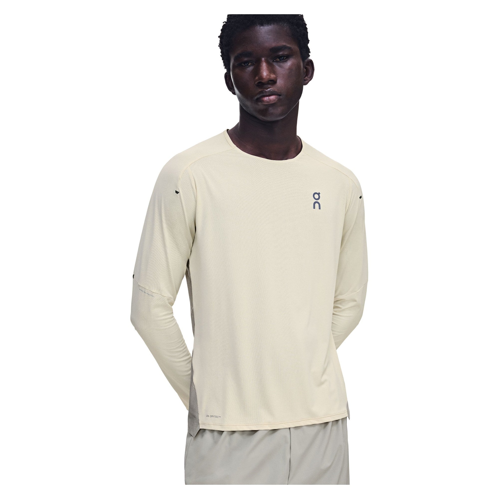 On Running Performance Long-T Mens Running Top - Hare/Brume - image 4