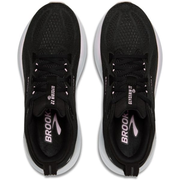 Brooks Glycerin 22 - Womens Running Shoes - Black/Orchid/Ice White