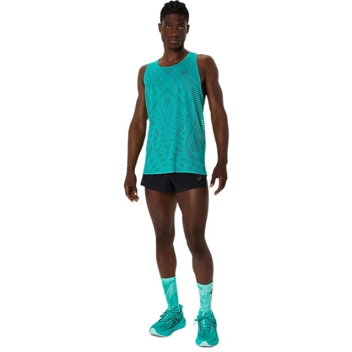 Asics Metarun Split Mens Running Shorts - Performance Black