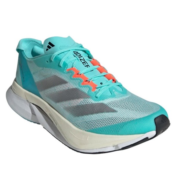 Adidas Adizero Boston 12 - Womens Running Shoes - Turquoise/Silver Metallic/Light Aqua