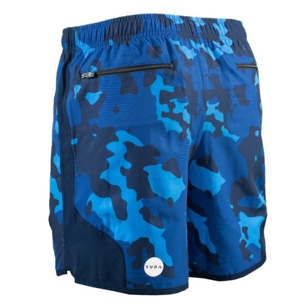 Sub4 5 Inch Run Mens Trail Shorts - Camo Navy