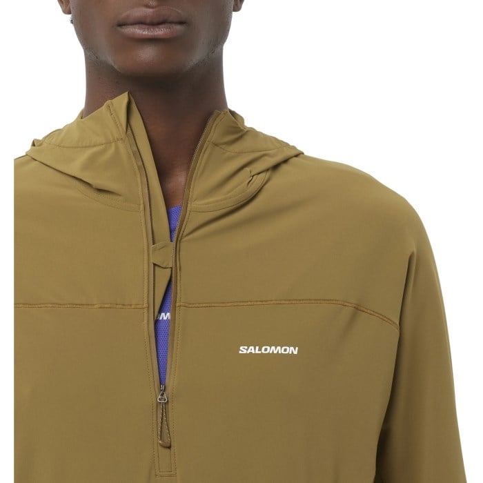 Salomon Sense Aero Hybrid Mens Half Zip Top - Brilliant Olive
