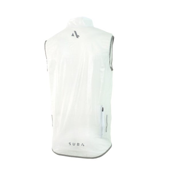 Sub4 Sleeveless Mens Running/Cycling Rain Vest - Clear
