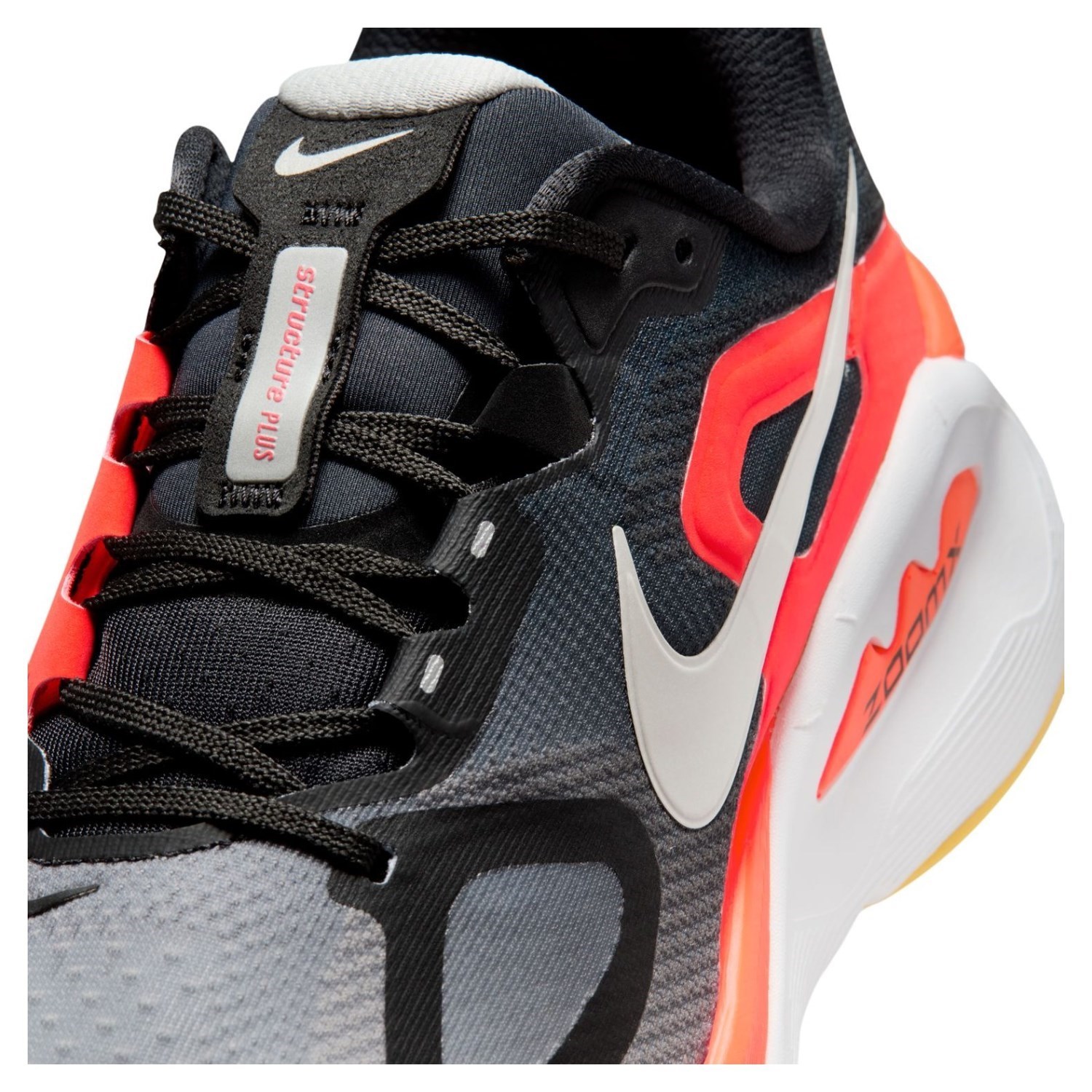 Nike Structure Plus - Mens Running Shoes - Black/Silver/Light Smoke Grey