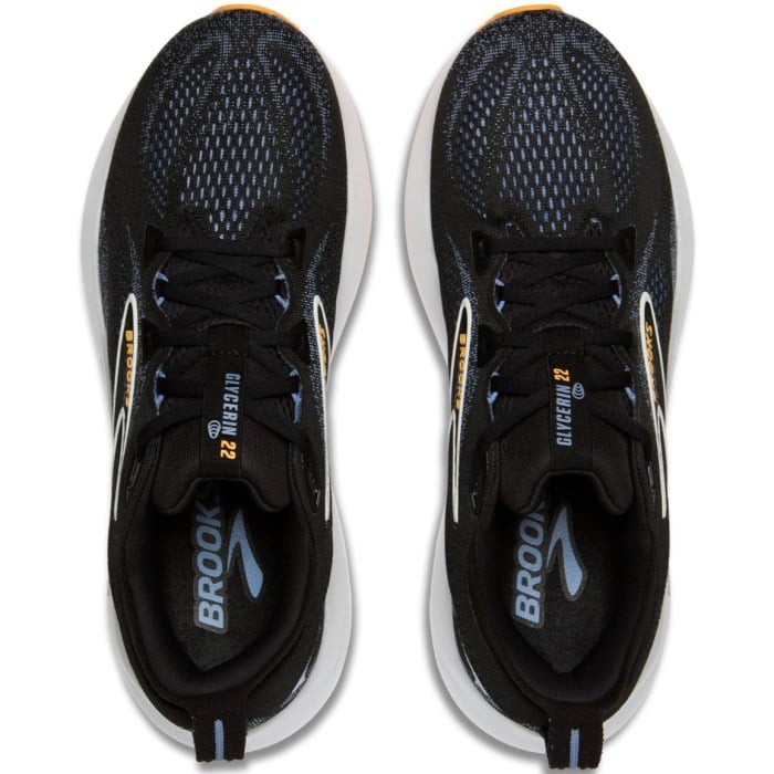 Brooks Glycerin 22 - Mens Running Shoes - Black/Country Blue/Orange Pop