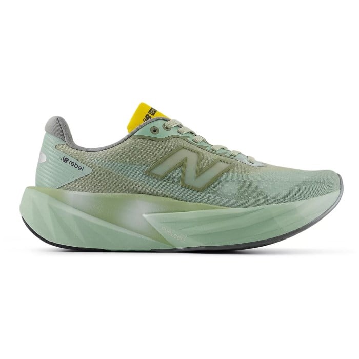 New Balance FuelCell Rebel v5 Ginkyo - Womens Running Shoes - Garter Snake/Mosaic Green/Ginger Lemon