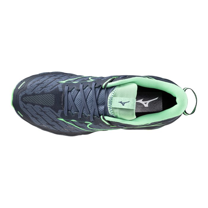 Mizuno Wave Mujin 10 - Mens Trail Running Shoes - Vintage Indigo/Neo Mint/India Ink