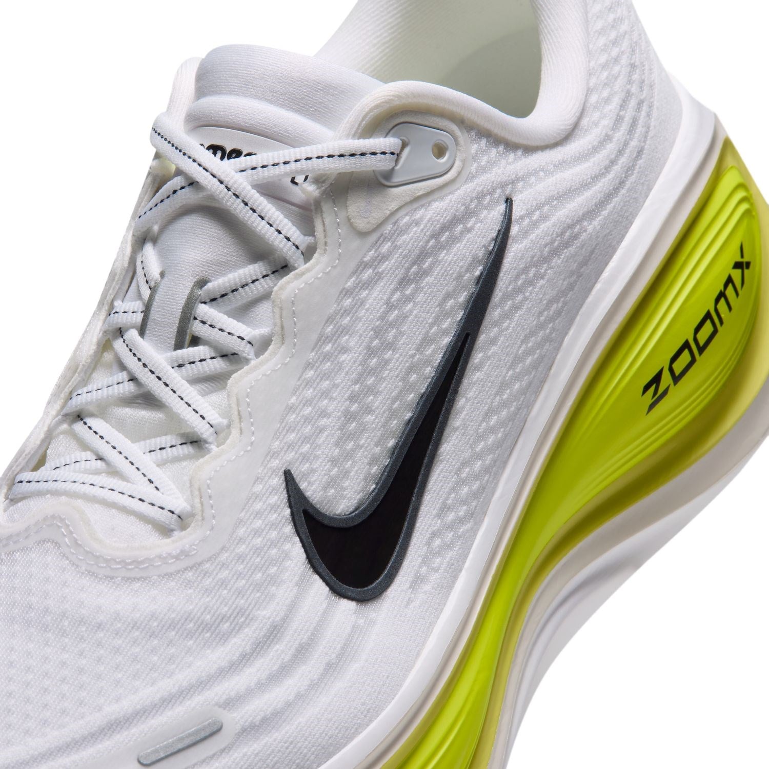 Nike Vomero Plus - Mens Running Shoes - White/Black/Lemon Venom/Electric Yellow - image 8