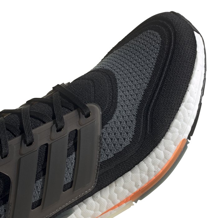 Adidas Ultraboost 21 - Mens Running Shoes - Core Black/Blue Oxide/Screaming Orange