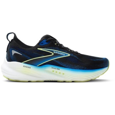 Brooks Glycerin 22 - Mens Running Shoes - Black/Cobalt/Neo Yellow