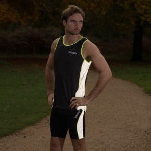 Proviz PixElite Mens Running Tank Top - Black/Green