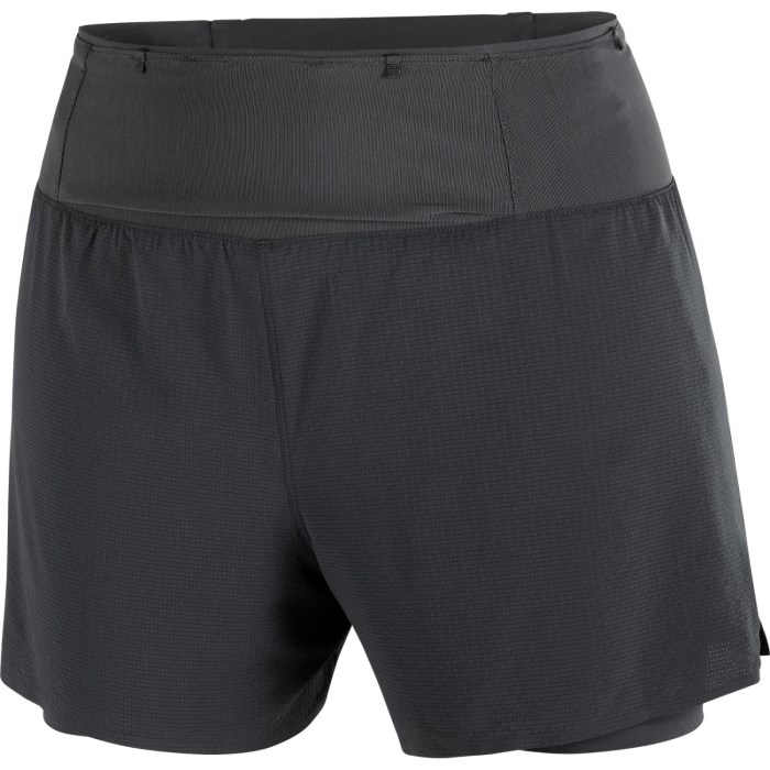 Salomon Sense Aero 2-In-1 Womens 4 Inch Running Shorts - Deep Black