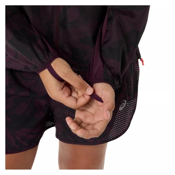 Asics FujiTrail Womens Packable Running Jacket - Dark Aubergine - image 5