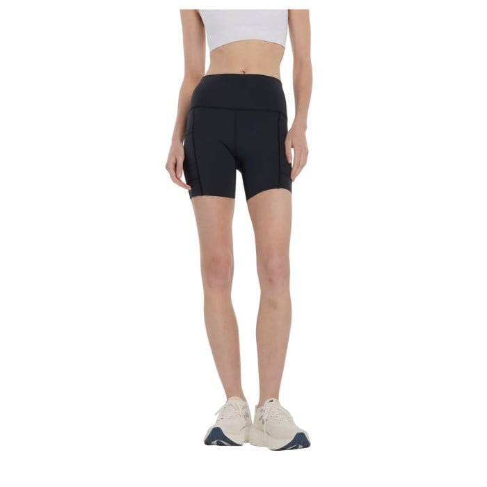 New Balance Sleek Pocket Hi-Rise Womens 6 Inch Shorts