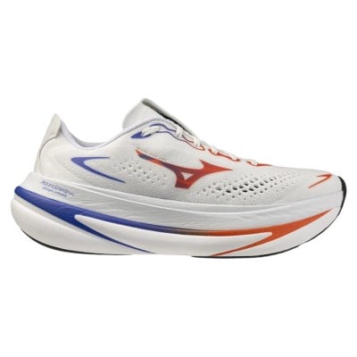 Mizuno Wave Sky Prime - Mens Running Shoes - White/Orange.Com/Royal Blue