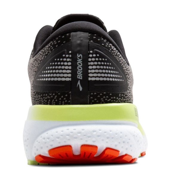 Brooks Ghost 16 GTX - Mens Running Shoes - Black/Mandarin Red/Green
