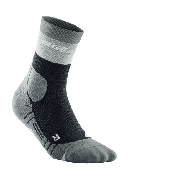CEP Hiking Light Merino Mid Cut Compression Socks - Stone/Grey