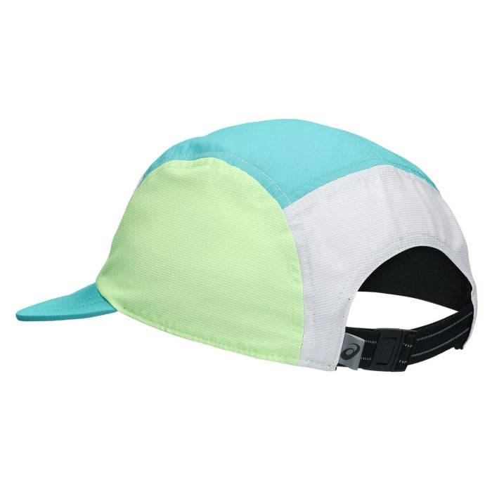 Asics Performance Running Unisex 5 Panel Cap - Energy Aqua/White - image 2
