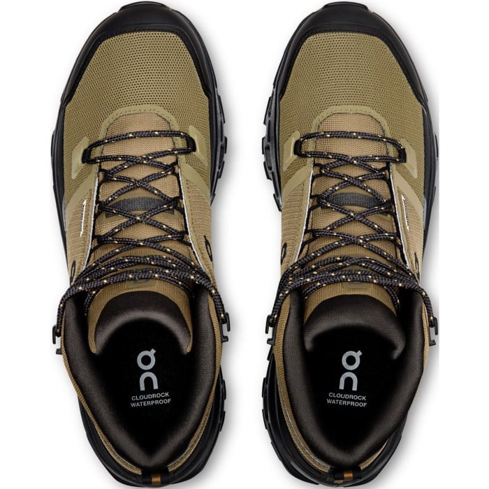 On Cloudrock Mid Waterproof - Mens Hiking Shoes - Hunter/Black