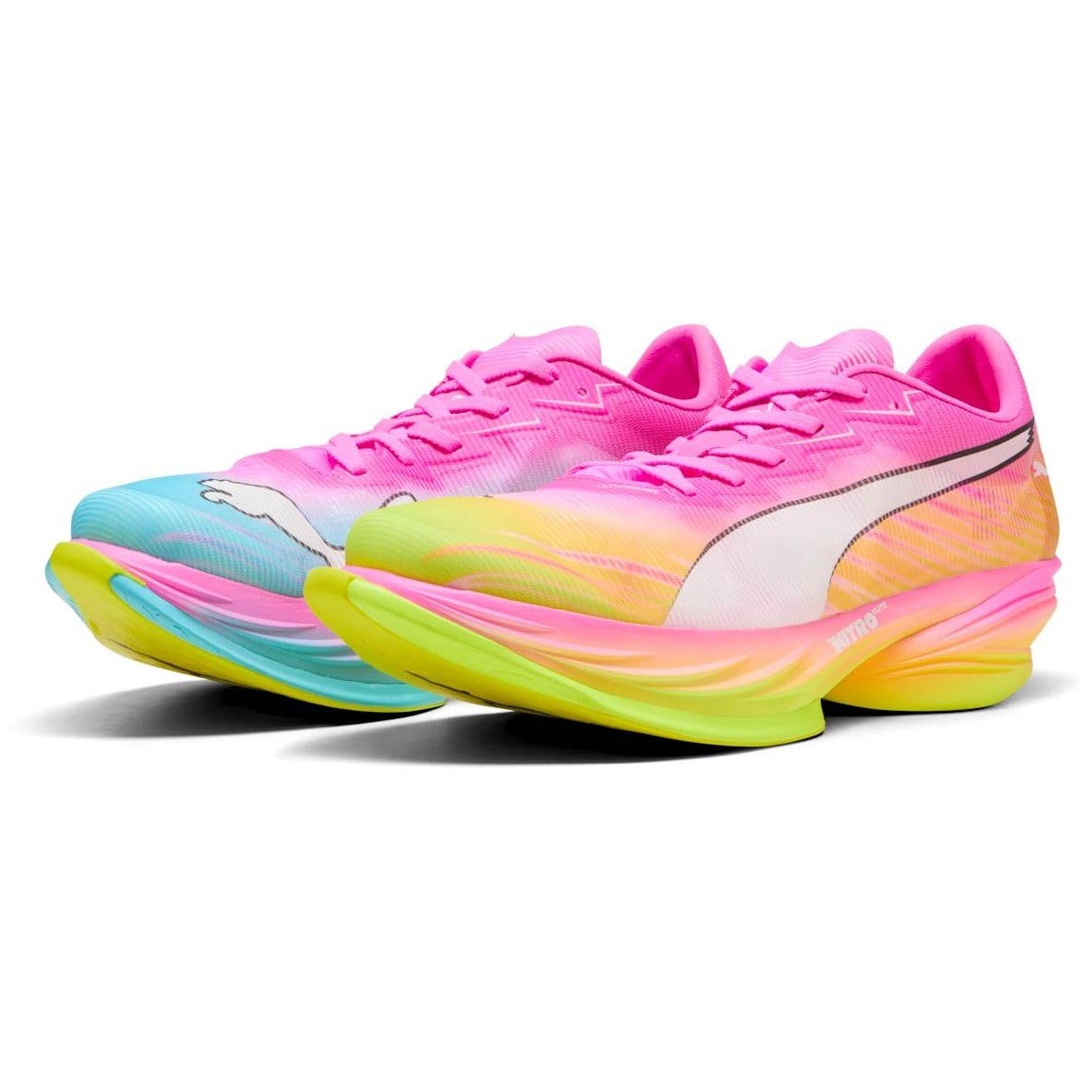 Puma Fast-R 3 Nitro Elite Showtime - Mens Racing Shoes - Poison Pink/Puma White