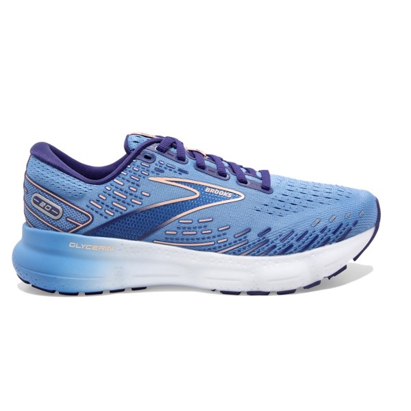 Brooks Glycerin 20 - Womens Running Shoes - Blissful Peach/White