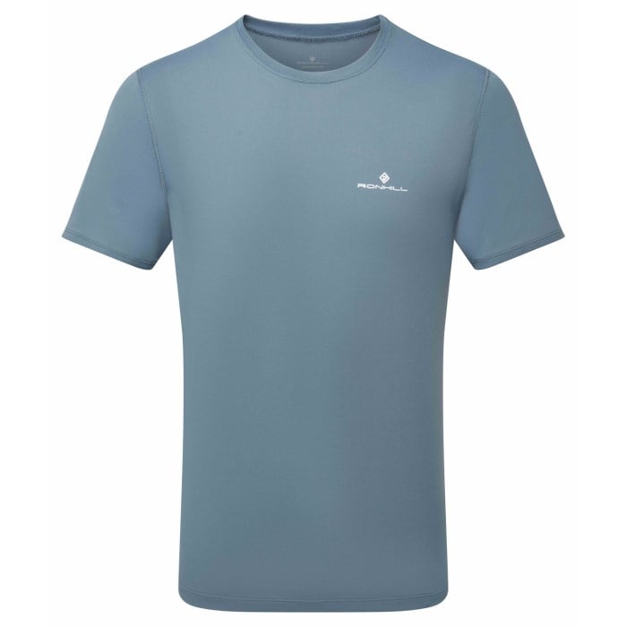 Ronhill Core Mens Short Sleeve Running T-Shirt - Lake/Bright White