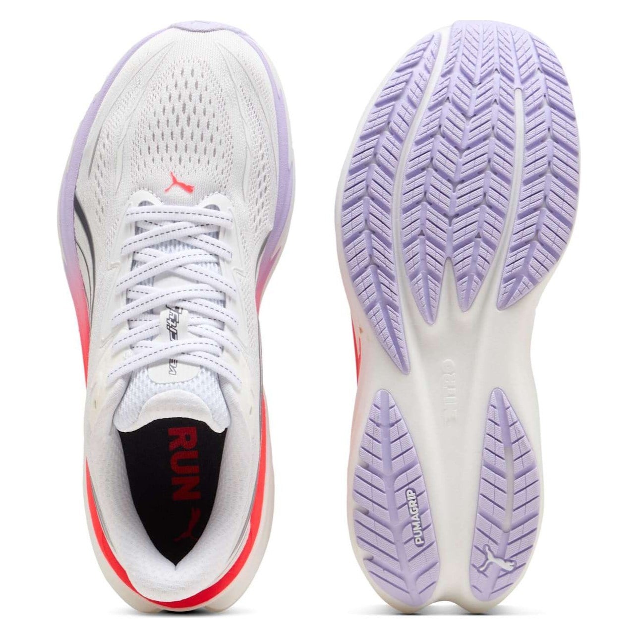 Puma Velocity Nitro 5 - Womens Running Shoes - Puma White/Ultra Red - image 3
