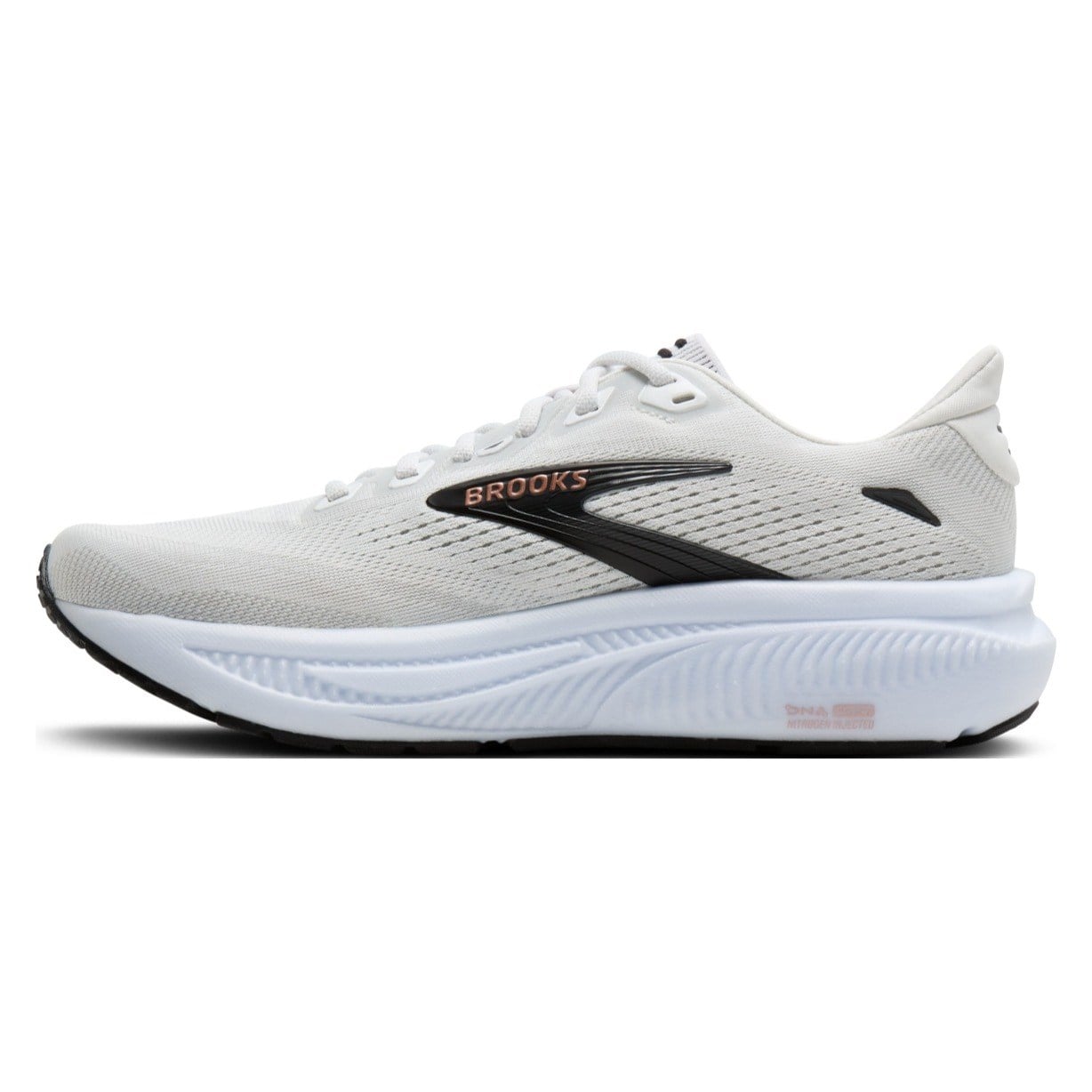 Brooks Ghost 18 - Womens Running Shoes - White/Black/Rose Gold
