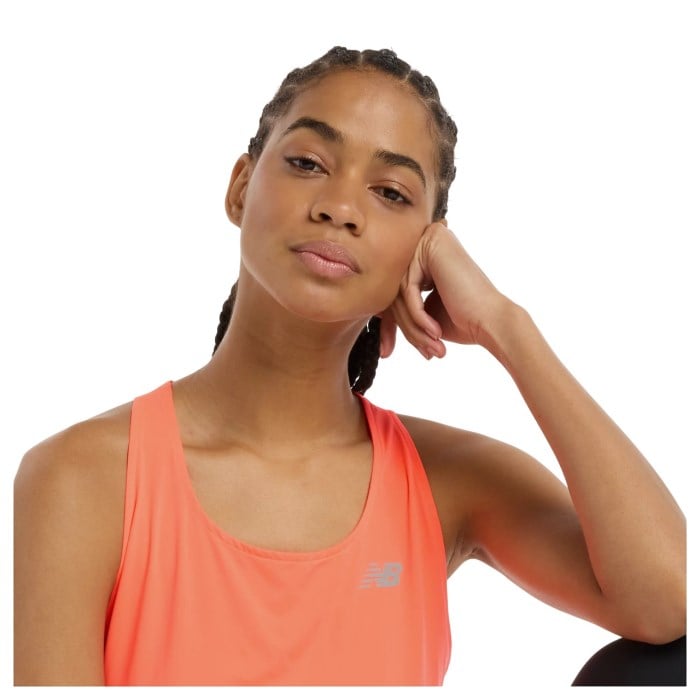 New Balance Womens Race Day Singlet - Urgent Red